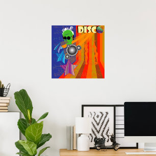 Retro Disco Party 70er Funk Art Poster