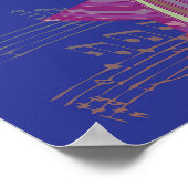 Retro Disco Party 70er Funk Art Poster (Ecke)