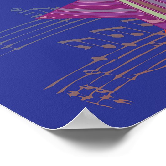 Retro Disco Party 70er Funk Art Poster (Ecke)