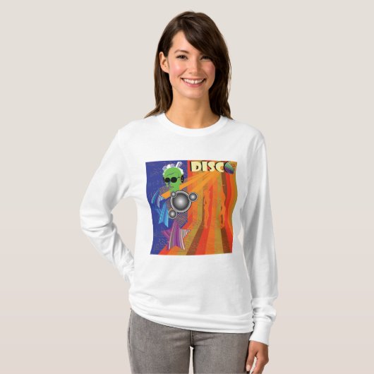 Retro Disco Party 70er Funk Art T-Shirt (Vorne ganz)