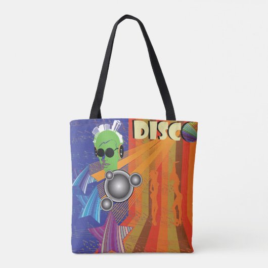 Retro Disco Party 70er Funk Art Tasche (Rückseite)