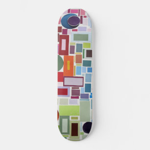Retro-Disco-Party auf FarbCollage Skateboard