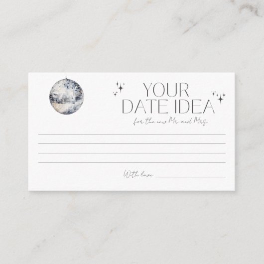 Retro Disco Party Begleitkarte (Vorderseite)