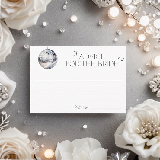 Retro Disco Party Beratung für die Braut Begleitkarte