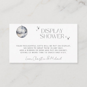 Retro Disco Party Display Dusche Begleitkarte