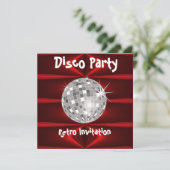 Retro Disco-Party Einladung (Stehend Vorderseite)