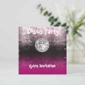 Retro Disco-Party Einladung (Stehend Vorderseite)