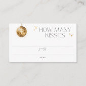 Retro Disco Party Wie viele Küsse Begleitkarte (Vorderseite)