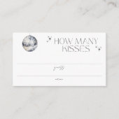 Retro Disco Party Wie viele Küsse Begleitkarte (Vorderseite)