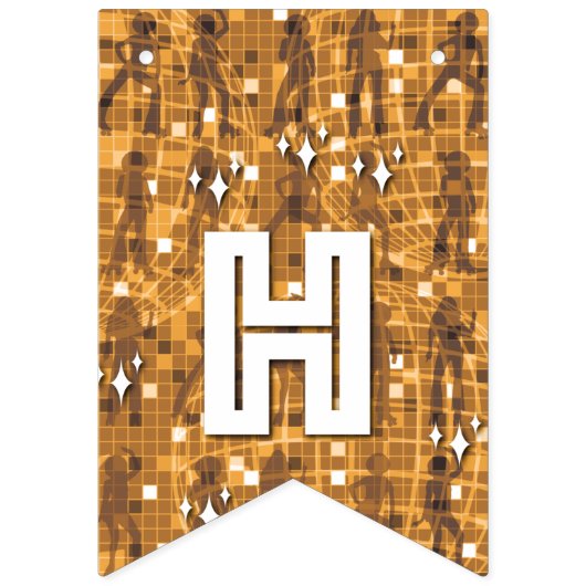 RETRO-DISCO-PARTY WIMPELKETTE (Zweite Fahne)