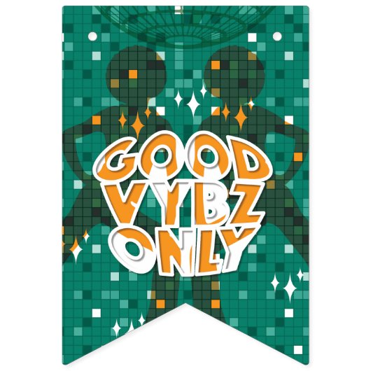 RETRO-DISCO-PARTY WIMPELKETTE (Erste Fahne)