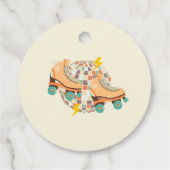 Retro Disco Roller Skate 1. Geburtstag Geschenkanhänger (Rückseite)