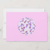 Retro Disco Roller Skate Baby Dusche Party Foto Einladung (Rückseite)