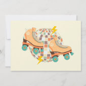 Retro Disco Roller Skate Baby Dusche Party Foto Einladung (Rückseite)