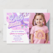 Retro Disco Roller Skate Skate 4. Geburtstag Einladung (Vorderseite)