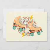 Retro Disco Roller Skate Zum Geburtstag Foto Dankeskarte (Rückseite)