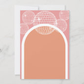 Retro Disco Rosa Orange Guess the Dress Spielkarte Einladung (Rückseite)