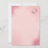 Retro-Disco-Roségold-Geburtstag Einladung (Rückseite)