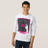 Retro-Disco-Schallplatten-Design Sweatshirt (Vorne ganz)