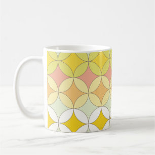 Retro-Disco-Stil nahtloses Muster Kaffeetasse
