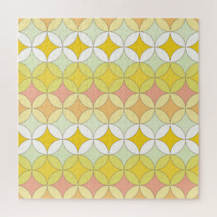 Retro-Disco-Stil nahtloses Muster Puzzle