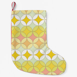 Retro Disco Style Nahtloses Muster Kleiner Weihnachtsstrumpf