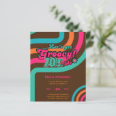 Retro Disco Tanz Geburtstag Boogie Groovy (Stehend Vorderseite)