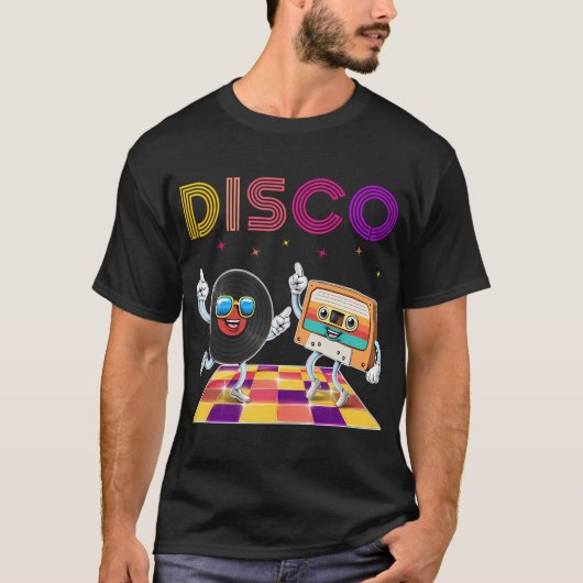 Retro-Disco-Tanzparty T-Shirt (Vorderseite)