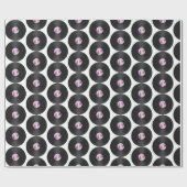 Retro Disco Vinyl Record Umpackpapier Geschenkpapier (Flach)