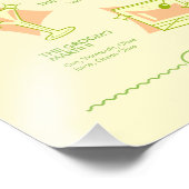 Retro Disco Wedding Bar Menu Fotodruck (Ecke)