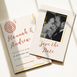 Retro Disco Wedding Save The Date