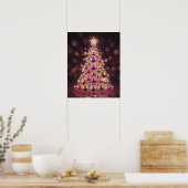 Retro-Disco-Weihnachtsbaum-Wandkunst Poster (Küche)