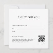 Retro-Disco-Weihnachtskranz QR-Code-Geschenkkarte (Rückseite)