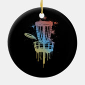 Retro Disk Golf Frolf Frisbee Golf Disc Golfing Pl Keramik Ornament (Hinten)