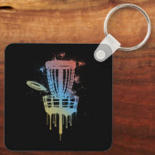 Retro Disk Golf Frolf Frisbee Golf Disc Golfing Pl Schlüsselanhänger (Rückseite)