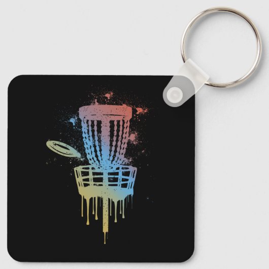 Retro Disk Golf Frolf Frisbee Golf Disc Golfing Pl Schlüsselanhänger (Rückseite)