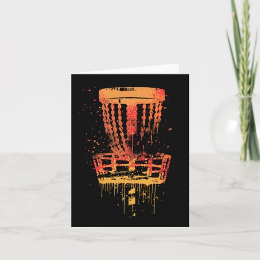 Retro Disk Golf Frolf - Vintager Frisbee Golf Karte (Vorderseite)