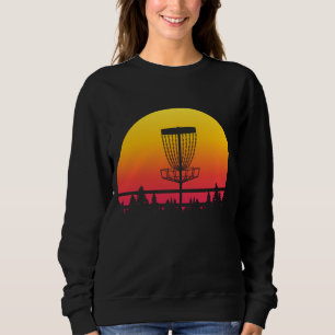 Retro Disk Golf Grafik Design Vintag Frisbee Pla Sweatshirt