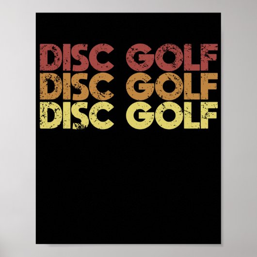 Retro Disk Golf Poster (Vorne)