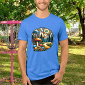 Retro Disk Golf Psychedelic Ai Art Tri-Blend Shirt