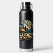 Retro Disk Golf Psychedelic Ai Art Trinkflasche (Vorderseite)