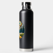 Retro Disk Golf Psychedelic Ai Art Trinkflasche (links)