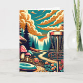 Retro Disk Golf Psychedelic Geburtstag Karte (Vorderseite)