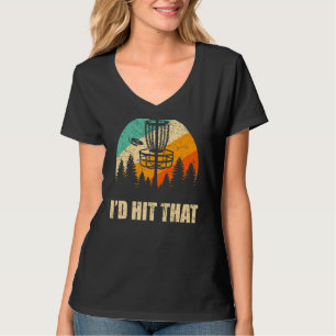 Retro Disk Golf Spor Sunset Vintag Frisbee Golf T-Shirt