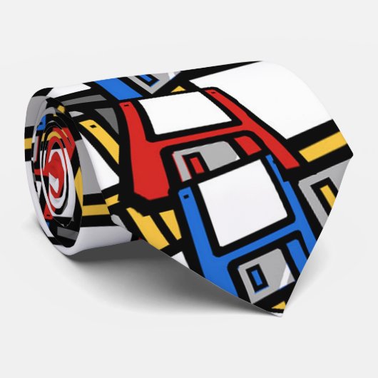 retro Diskette Geek-Krawatte Krawatte (Gerollt)