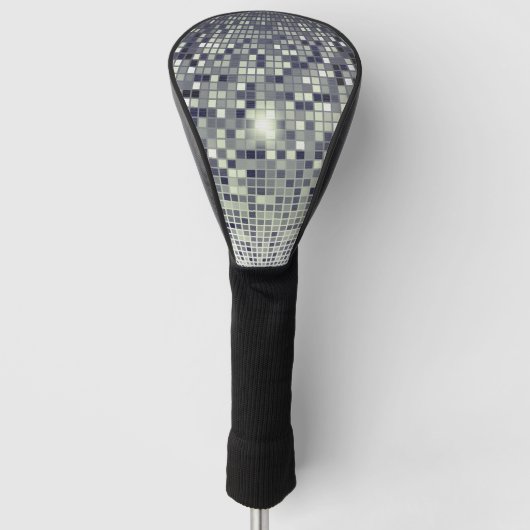 Retro-Diskokugel-Mosaik Golf Headcover (Vorderseite)
