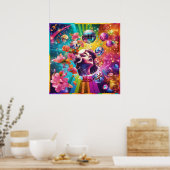 Retro Diskothek Poster (Küche)