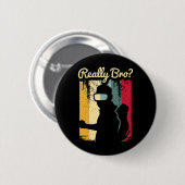 Retro-Distressed-Art Virtual Reality-Grafik für ei Button (Vorne & Hinten)
