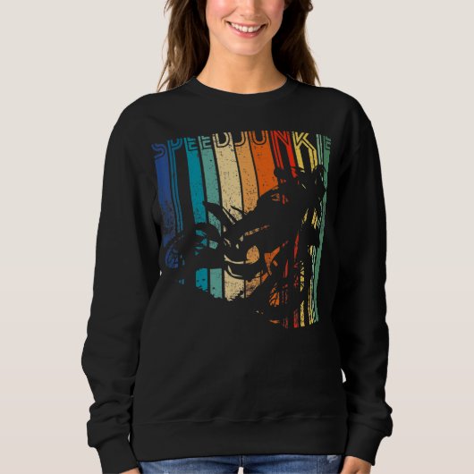 Retro Distressed Braap Motor Cross Speed Junkie Sweatshirt (Vorderseite)