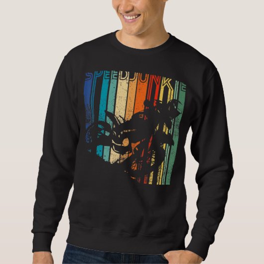 Retro Distressed Braap Motor Cross Speed Junkie Sweatshirt (Vorderseite)